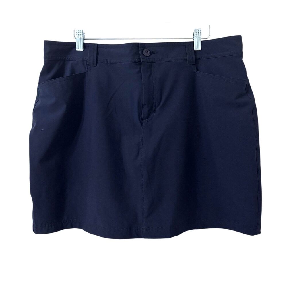 Eddie Bauer Womens Size 16 Navy Blue Polyester Blend Skort Pickleball‎ Nature